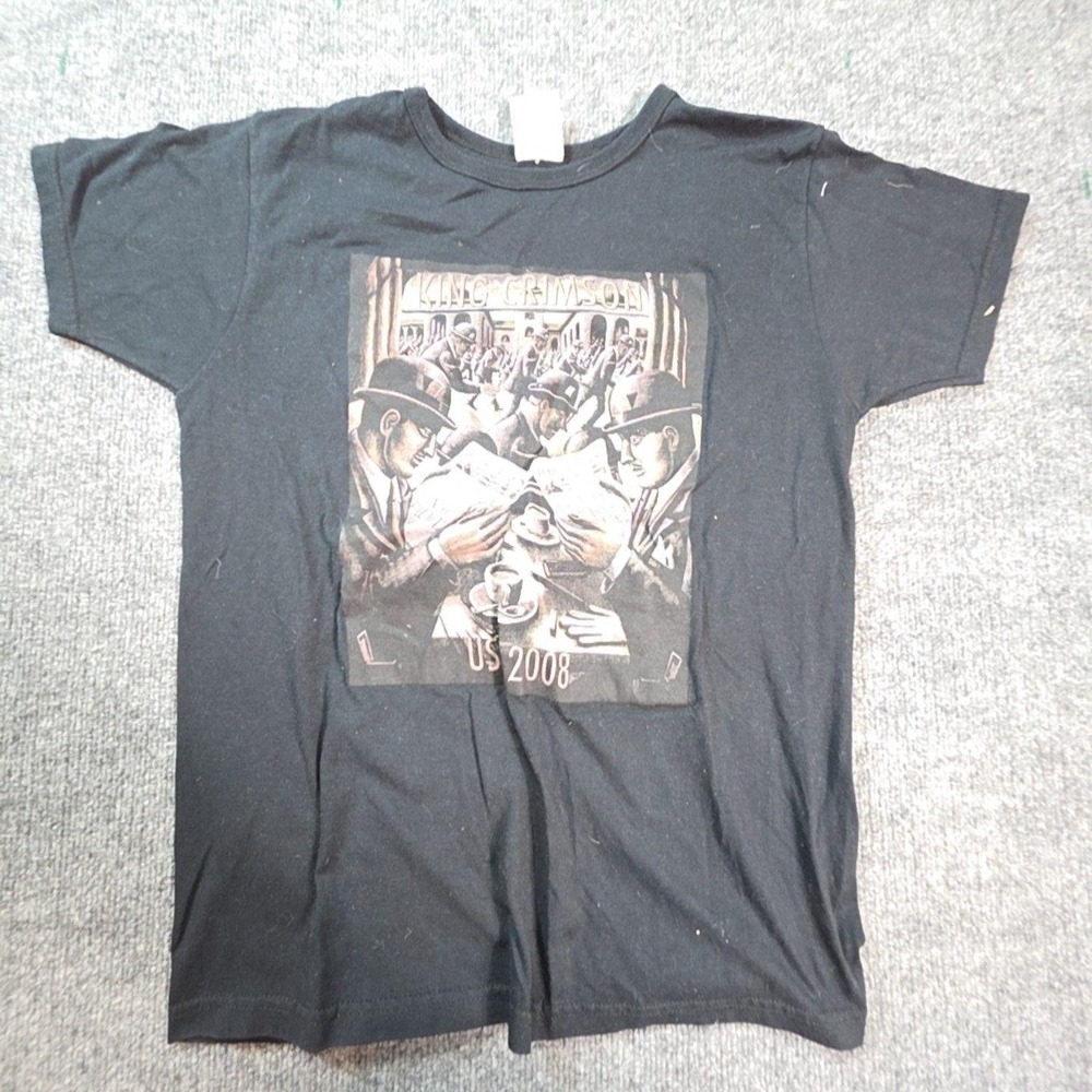 Jerzees Shirt Womens Medium Black King Crimson USA 2008 Tour Graphic Tee